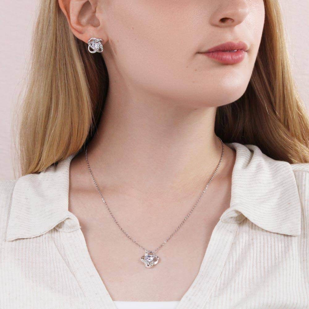 To My Future Wife - Precious (Love Knot Necklace & Earring Set)