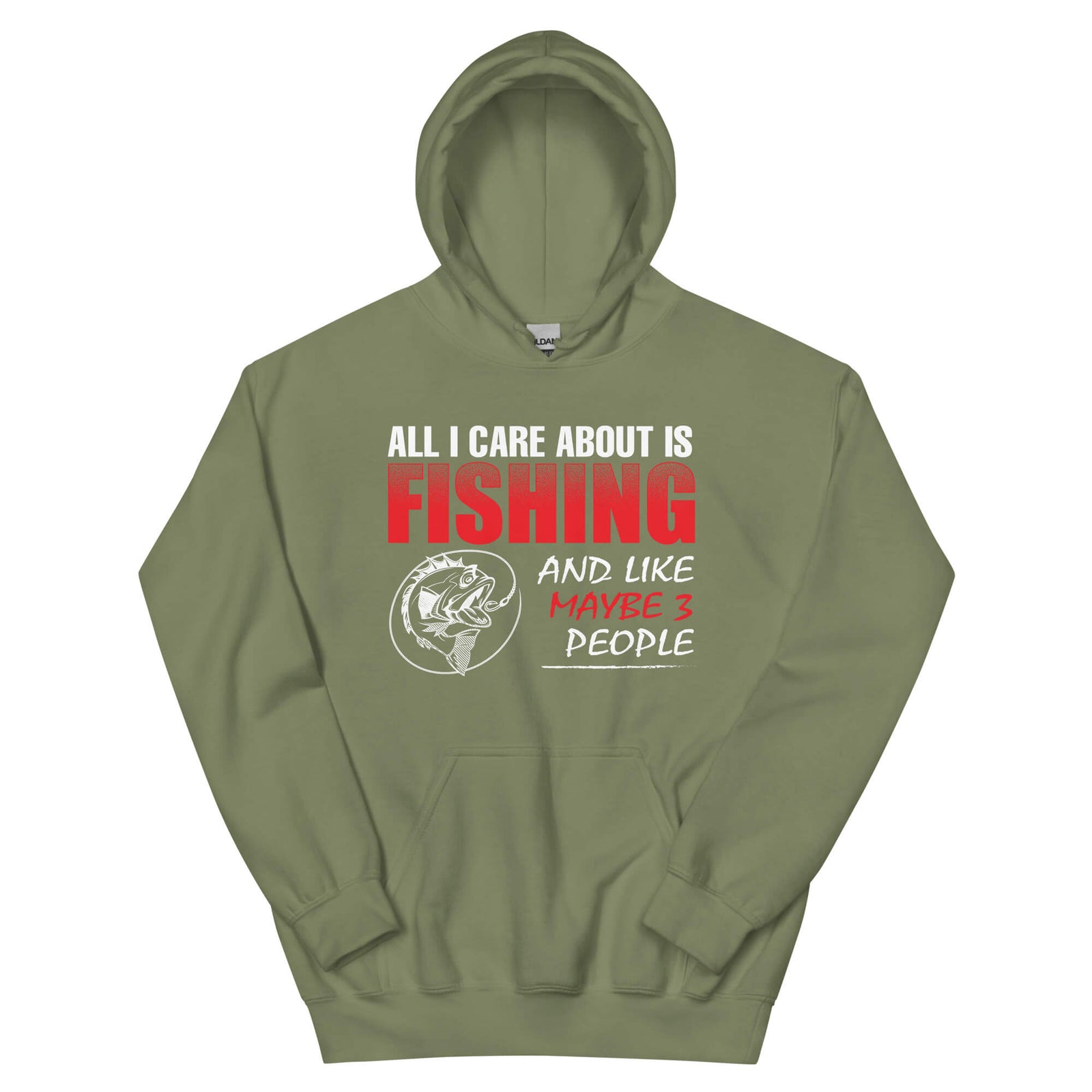 All I Care.... - Fishing Hoodie