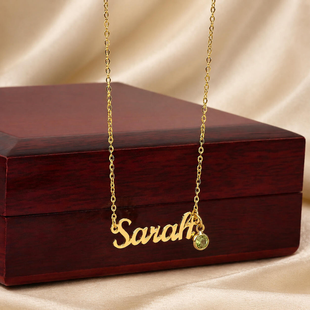 Personalized Name Necklace with Birthstone