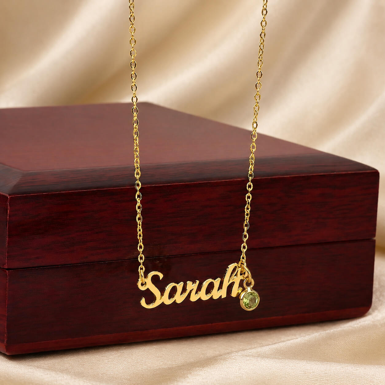Personalized Name Necklace with Birthstone