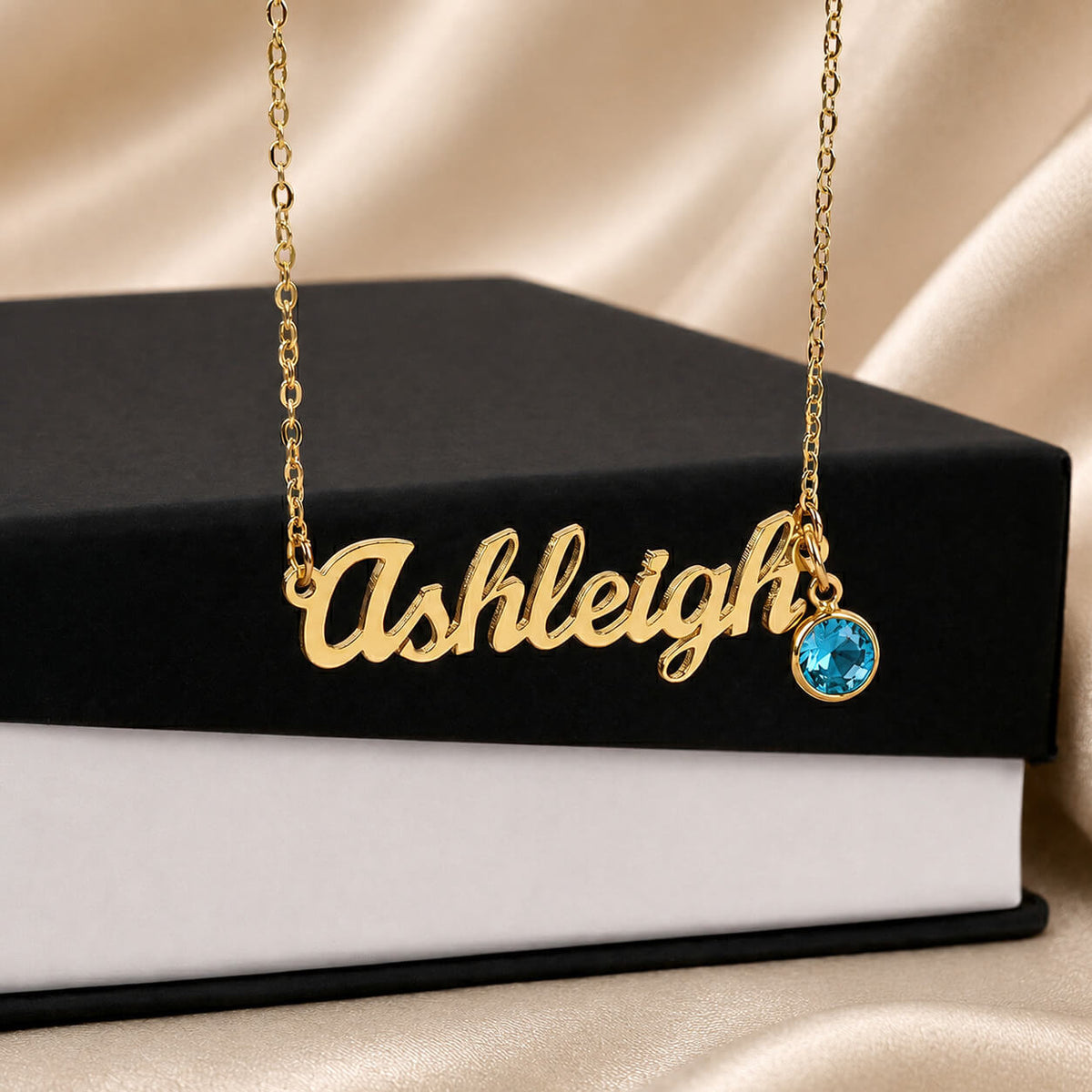 Personalized Name Necklace with Birthstone