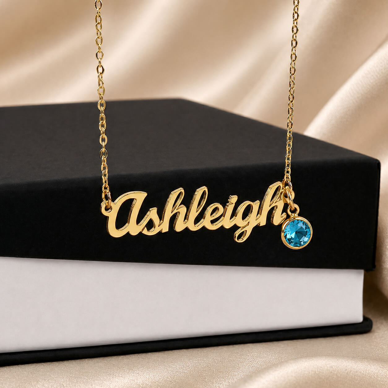Personalized Name Necklace with Birthstone