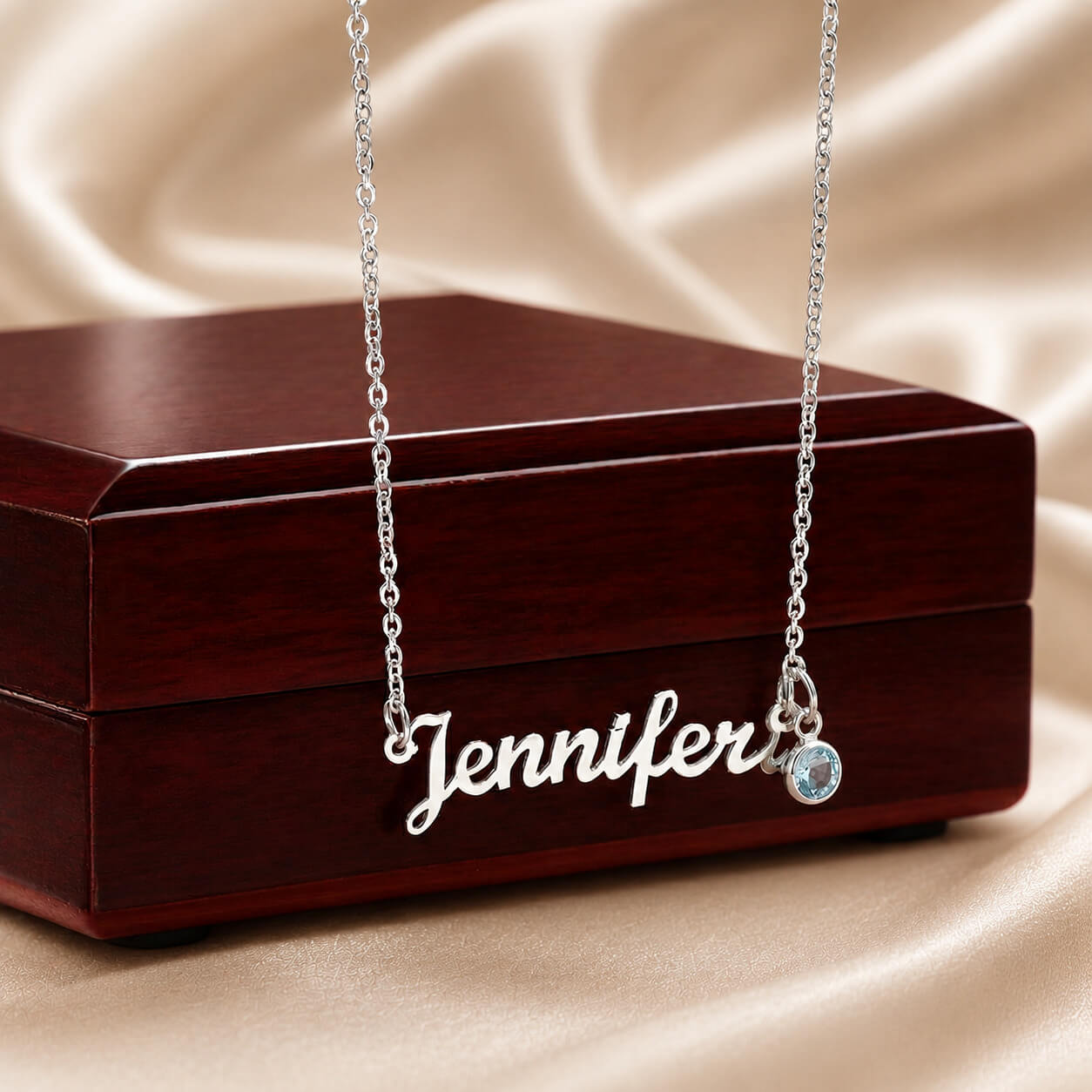 Personalized Name Necklace with Birthstone