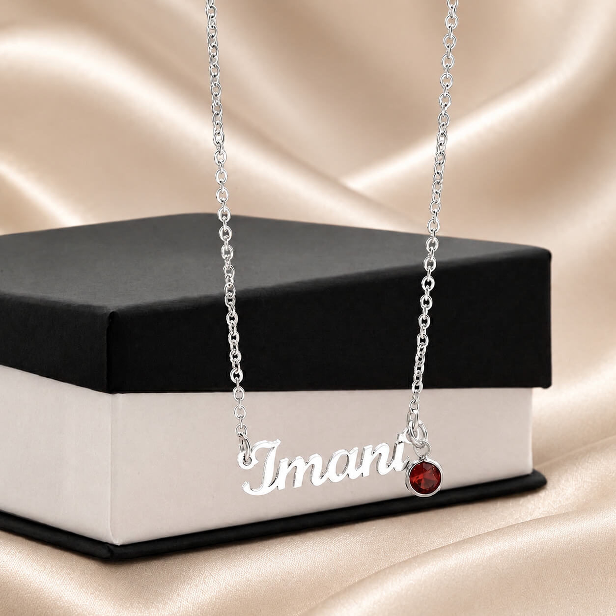 Personalized Name Necklace with Birthstone