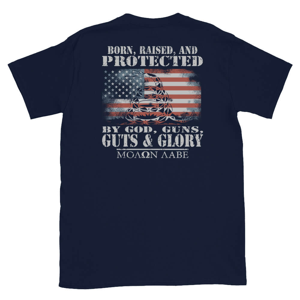 Born, Raised, and Protected.... - 2nd Amendment T-Shirt