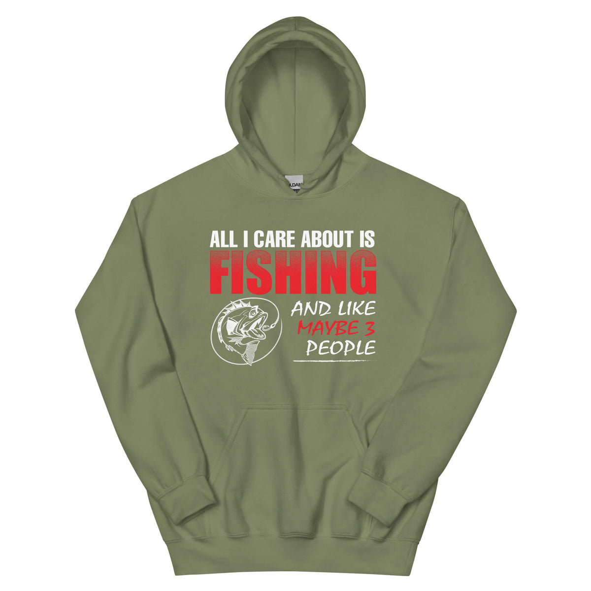 All I Care.... - Fishing Hoodie